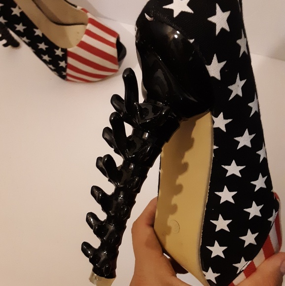 💀Spine💀 heel peep-toe platforms - Picture 6 of 8